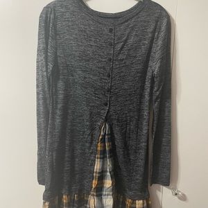 Dress With Plaid Skirting